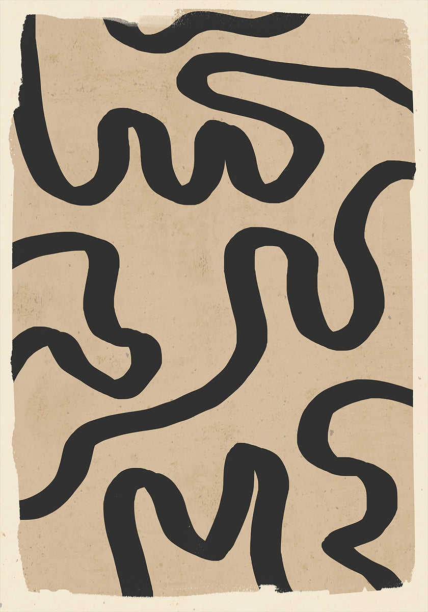 Abstracte lijnkunst 173 poster