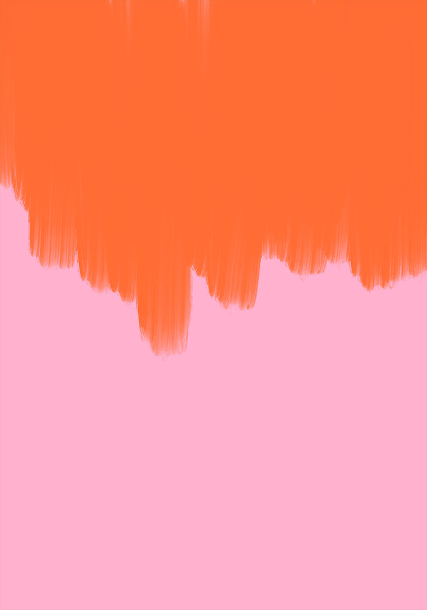 Oranje Over Bloesem Poster