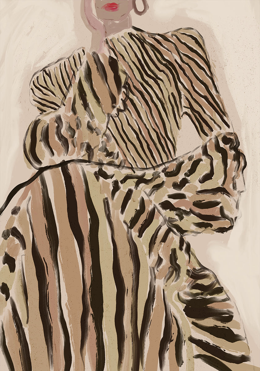 Zebra elegantie poster