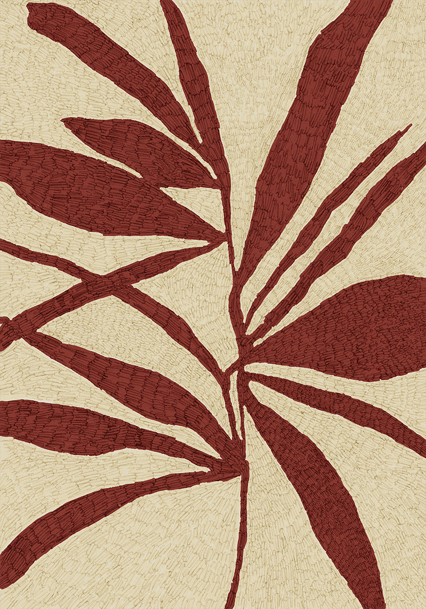 Red Leaf Silhouette Plakat