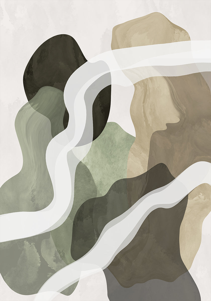 Abstracte groene formulieren poster