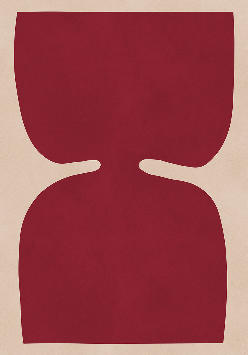 Karmozijnrode reflectieposter