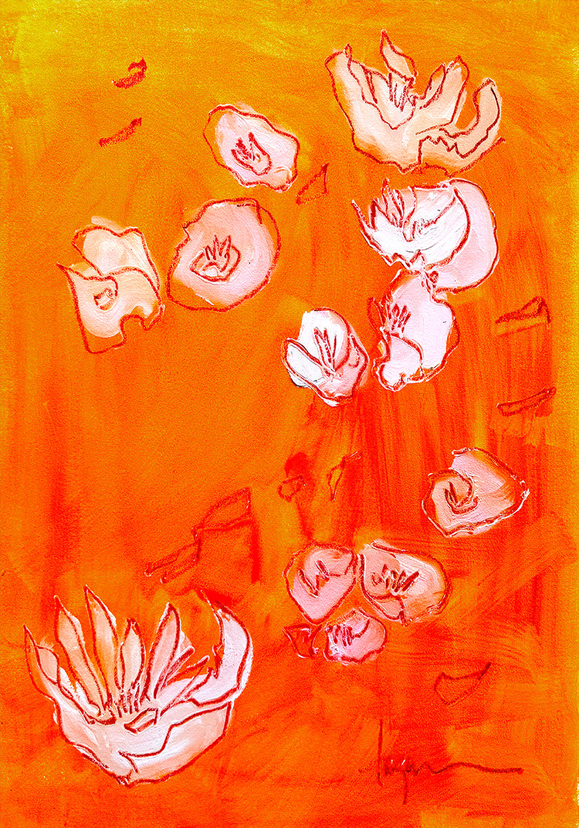 Dreamgarden6 okerkleurige poster