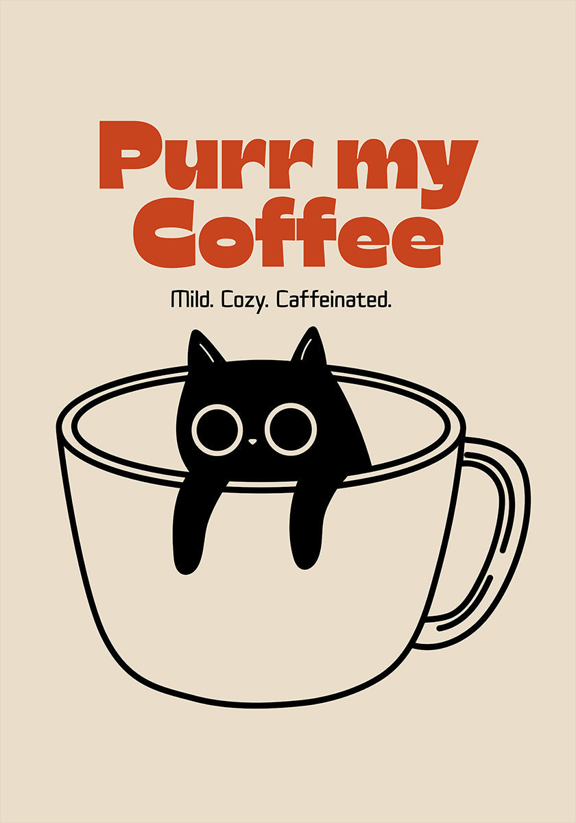 Spinnen mijn koffieposter
