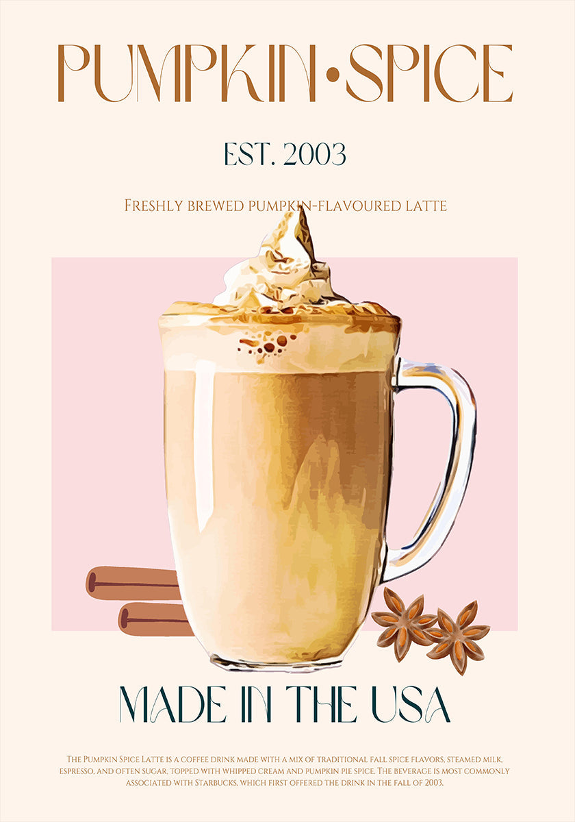 Herfst Latte Delight-poster