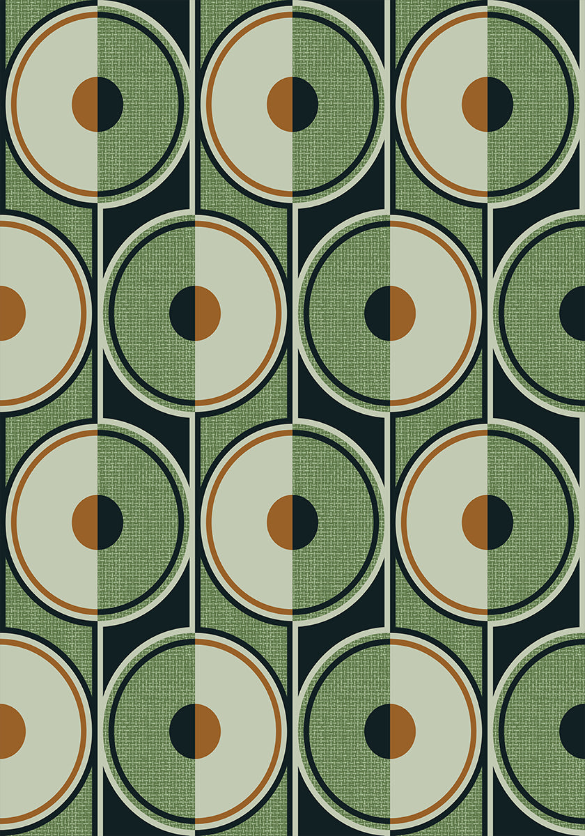 Retro cirkels groen
