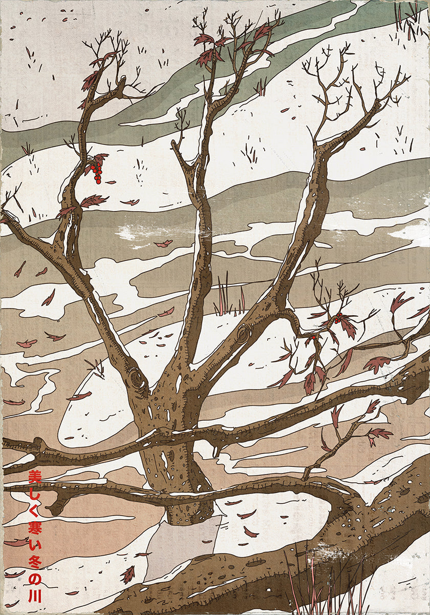 De prachtige koude winterstroom (NIEUW)