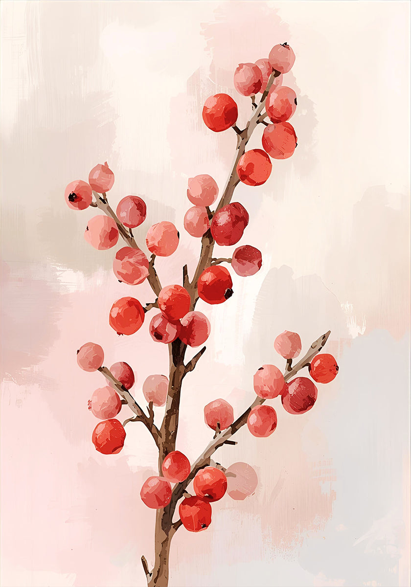 Roter Beerenzweig Plakat - Posterbox