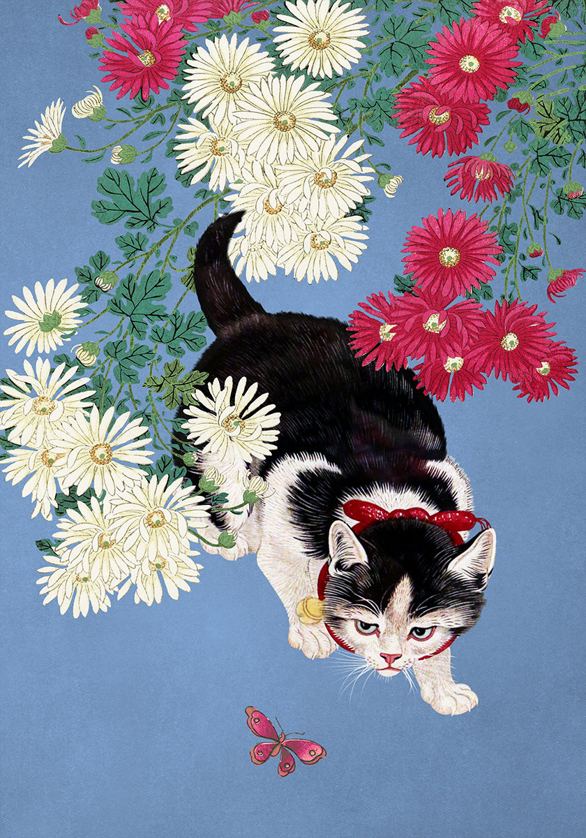 A Cat's Hunt for Butterflies (NEW) - Posterbox