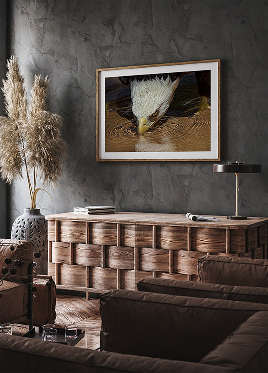 Koel drankje op een warme dag-poster