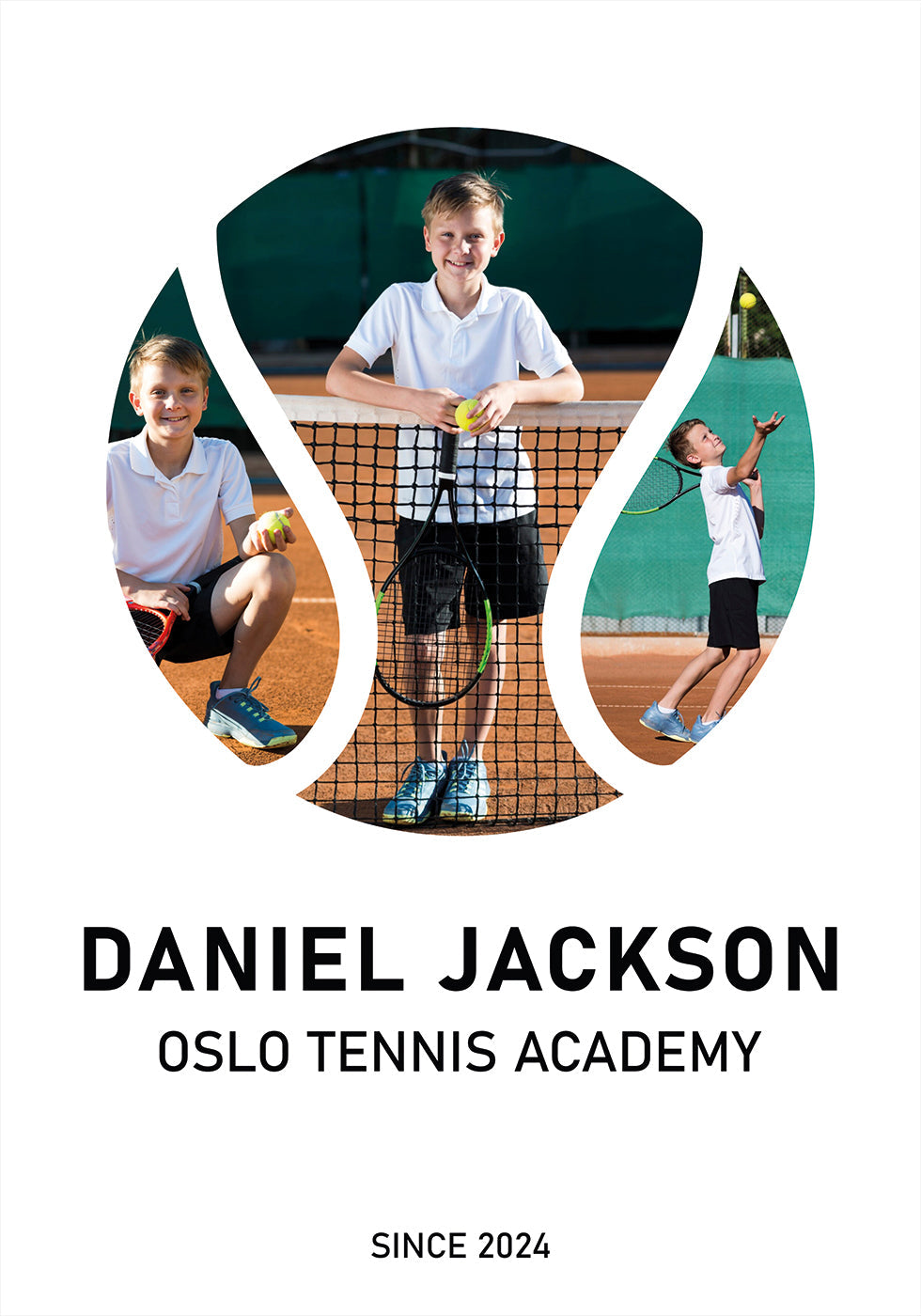 Tennis fotocollage persoonlijke poster - Posterbox