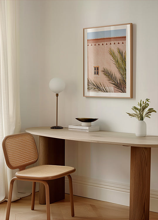 Palm leaves and a clay building in Morocco (NEW) - Posterbox