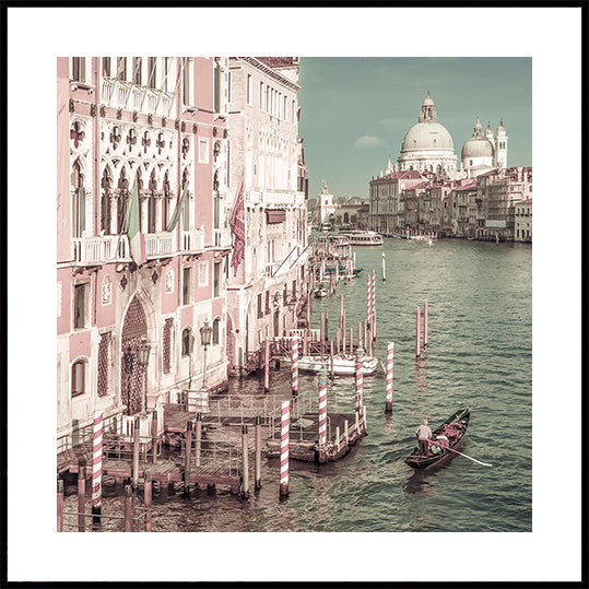 VENICE Canal Grande with Santa Maria della Salute | urban vintage style (NEW) - Posterbox