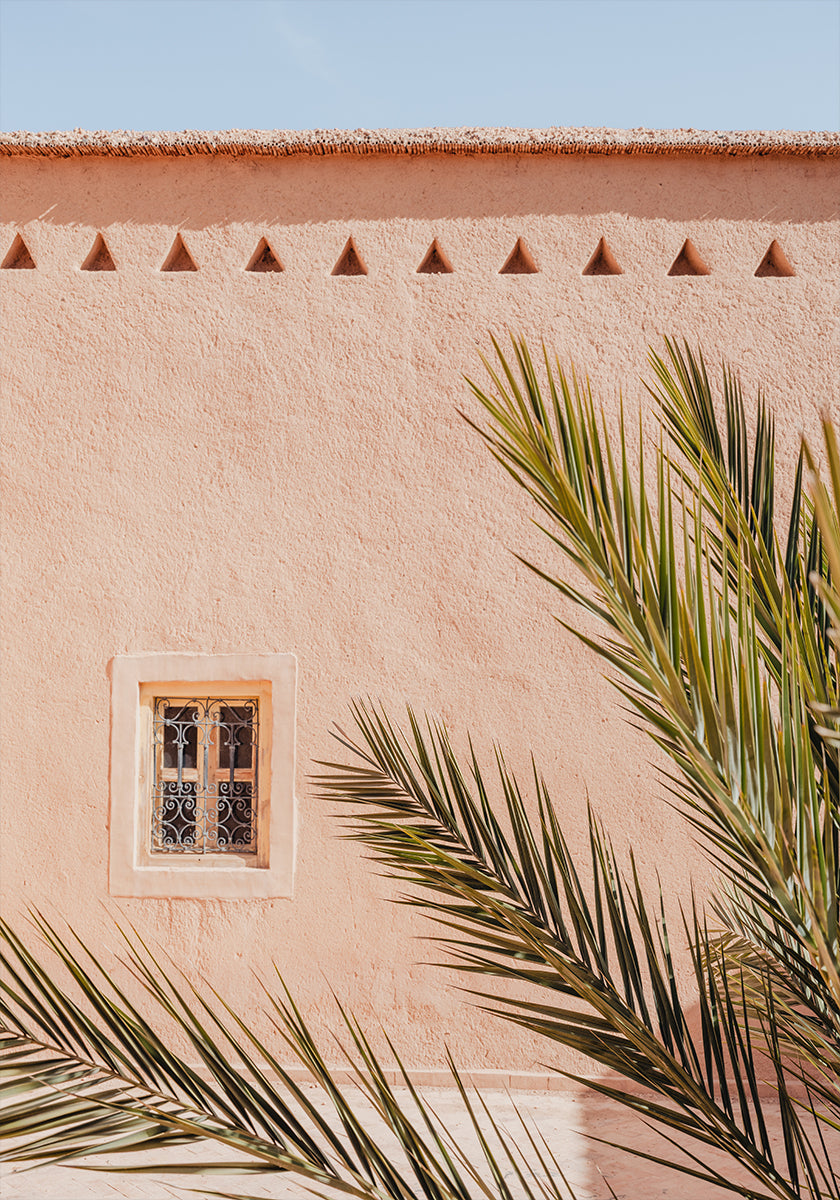 Palm leaves and a clay building in Morocco (NEW) - Posterbox