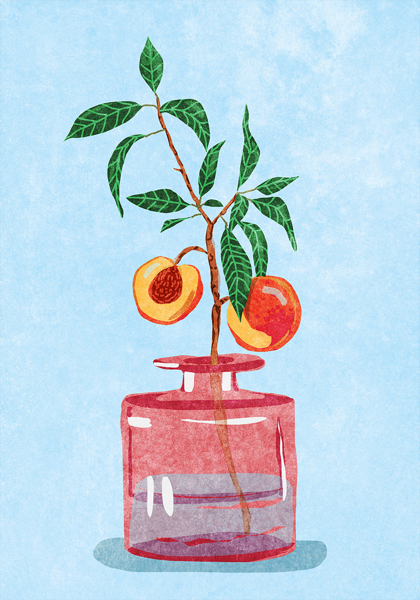 Peach Tree in Vase (NEW) - Posterbox