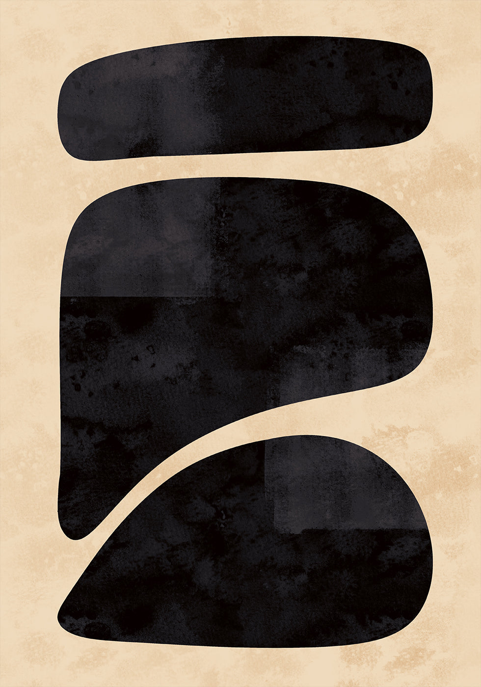 Minimale zwarte vormenposter