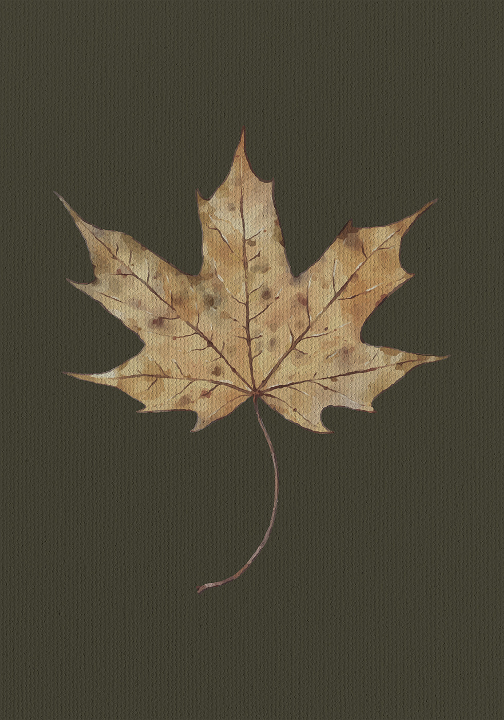 Herfst Maple Leaf aquarel Poster