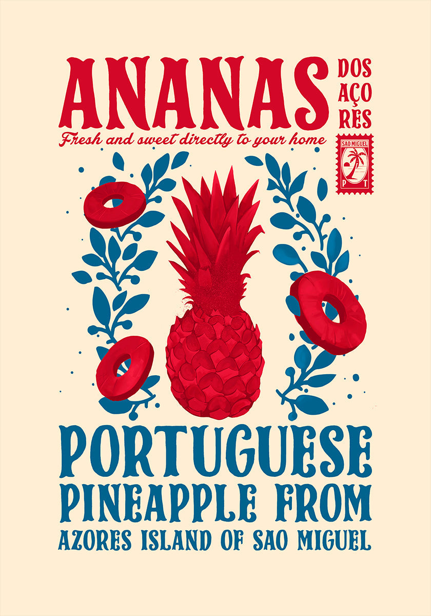 Ananas keukenprint Poster