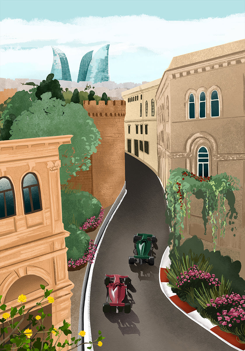 Baku Azerbeidzjan Plakat