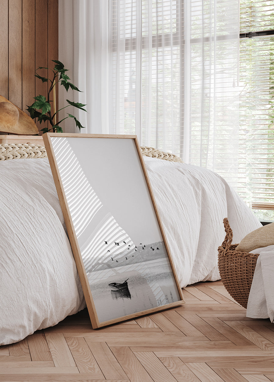 Birds Over Lake Plakat - Posterbox.dk