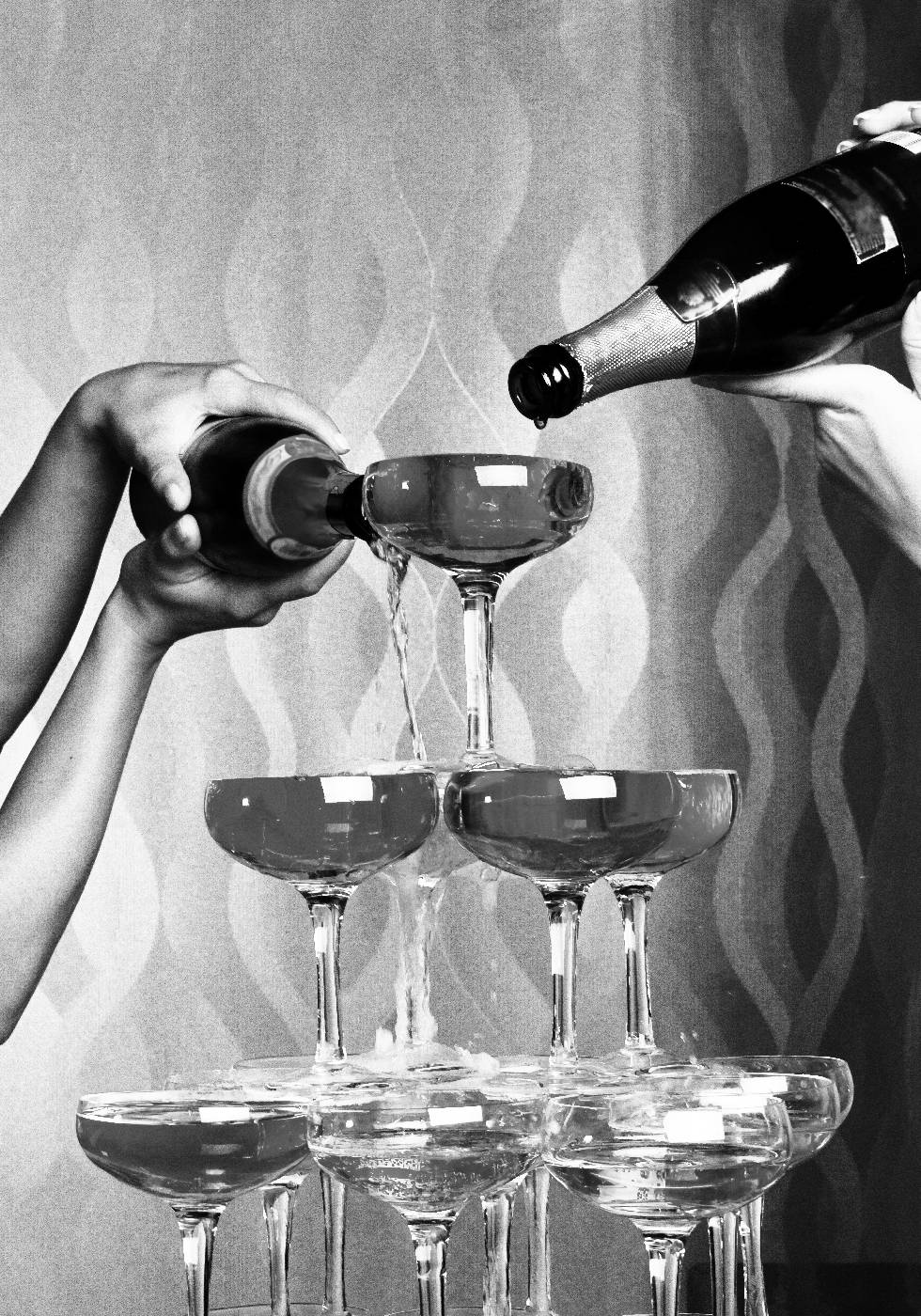 Champagneglazen printposter - Posterbox.dk