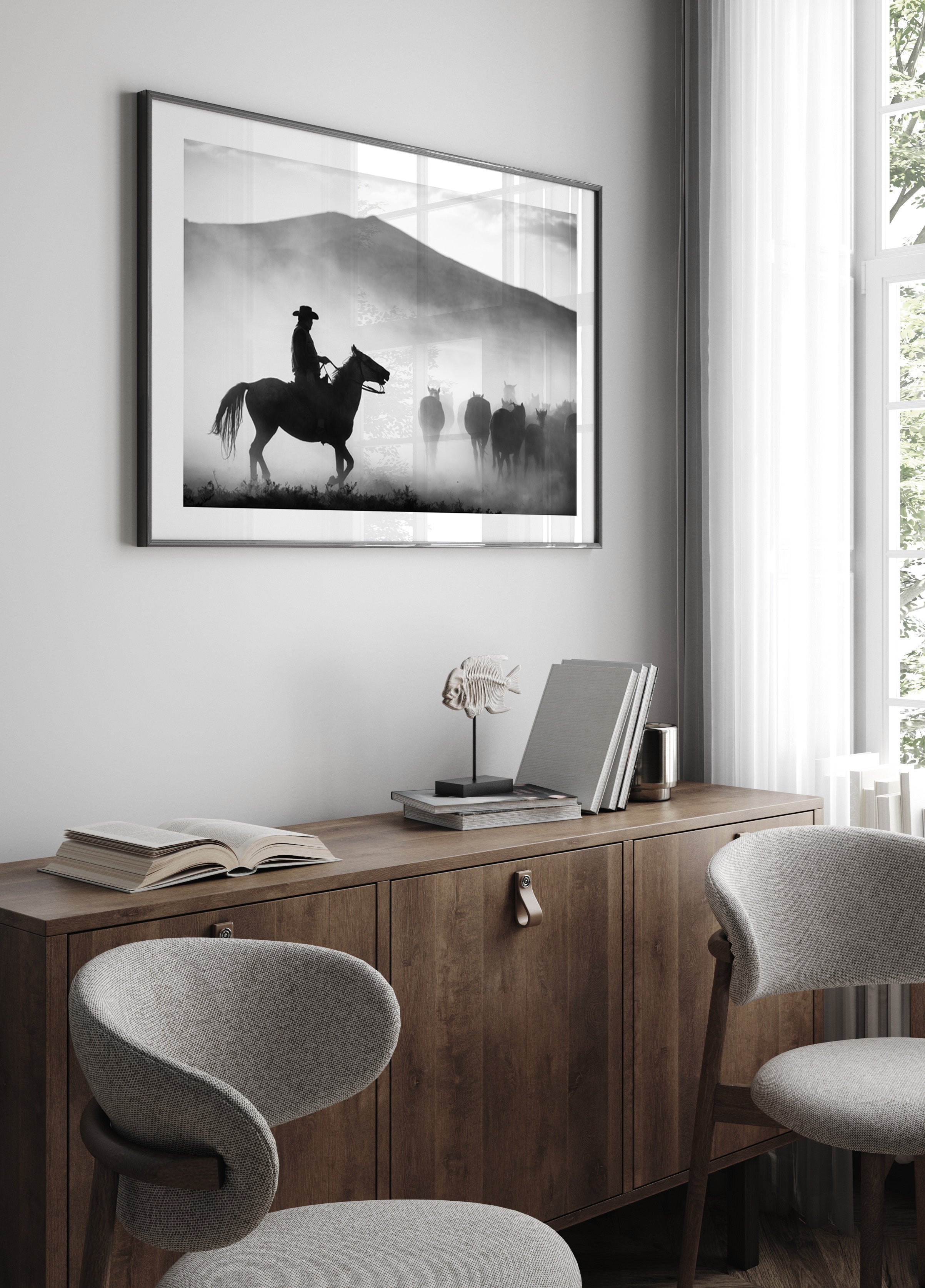 Cowboyhoedende paarden