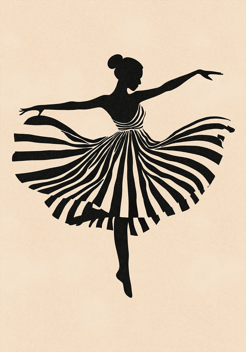Dansende silhouetaffiche