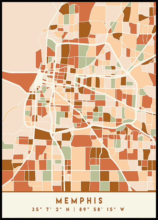 Zwarte kaarten aardetinten 51 poster