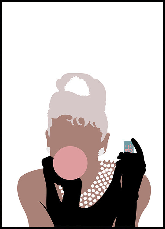 Bubblegum meisje-poster
