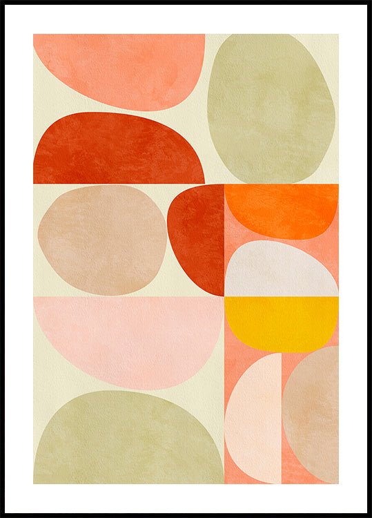 Pastelkleurige geometrie