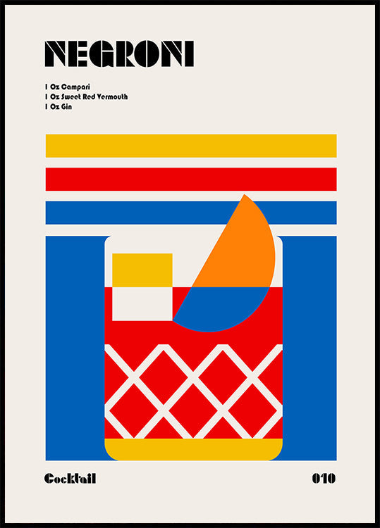 Negroni Bauhaus-cocktailposter