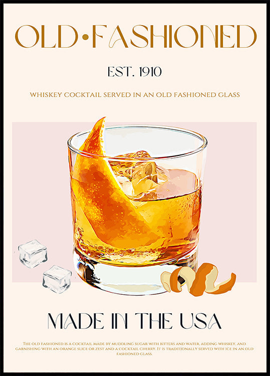 Klassieke cocktail charme poster