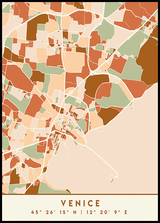 Zwarte kaarten aardetinten 91 poster