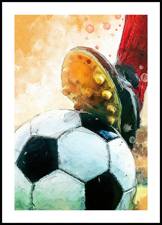 Voetbal 1 sportkunstposter