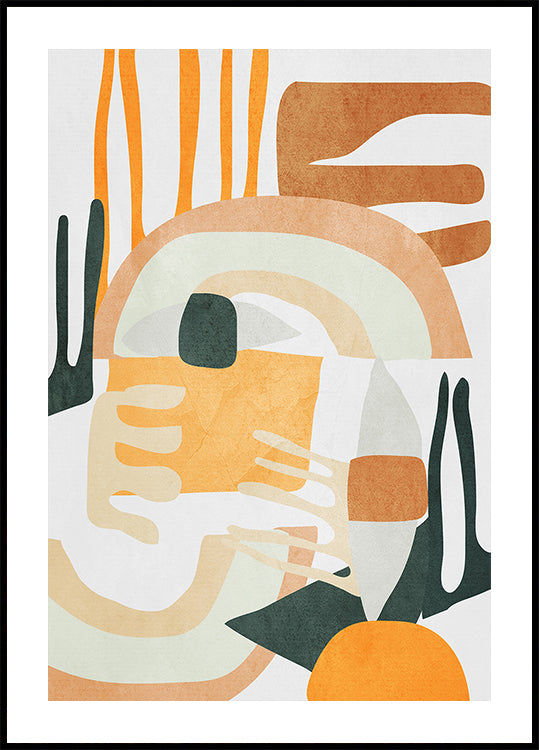 Geometrische vormen abstracte harmonie Poster