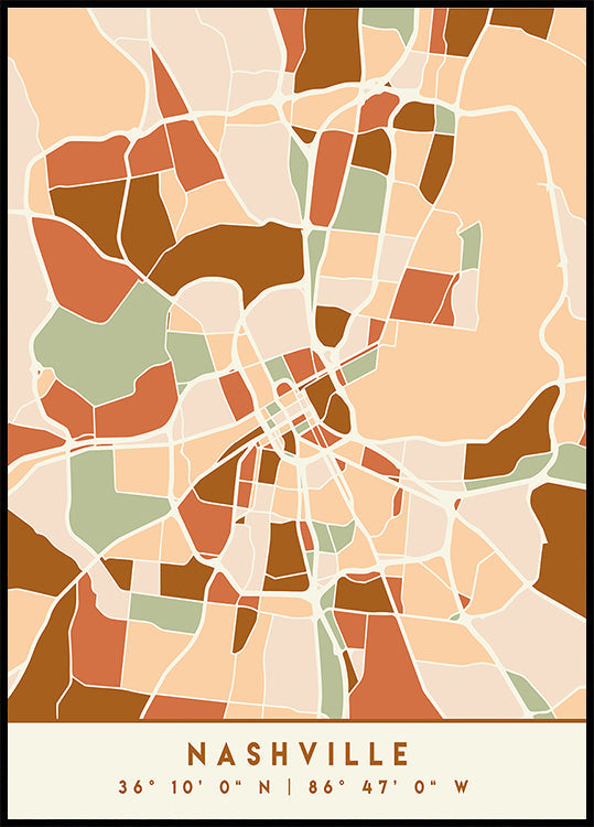 Zwarte kaarten aardetinten 59 poster