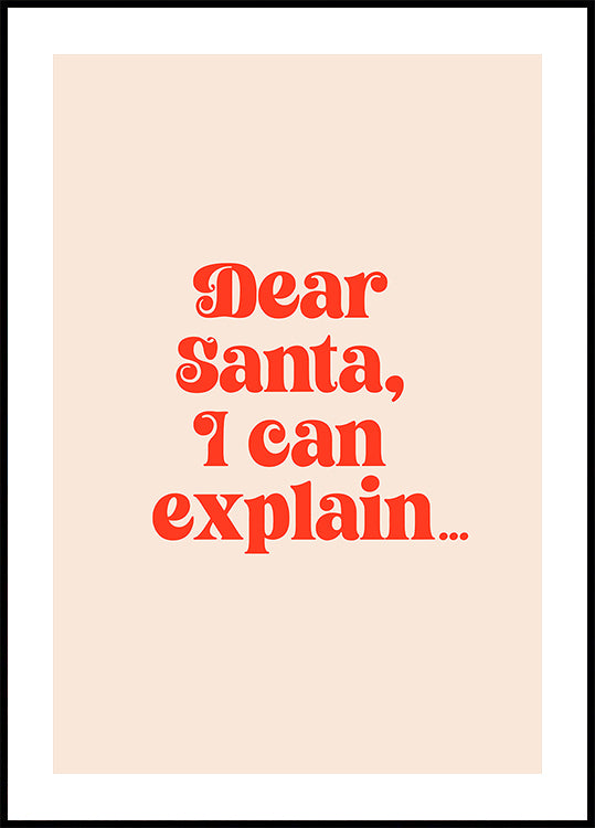 Beste Kerstman, ik kan Poster uitleggen