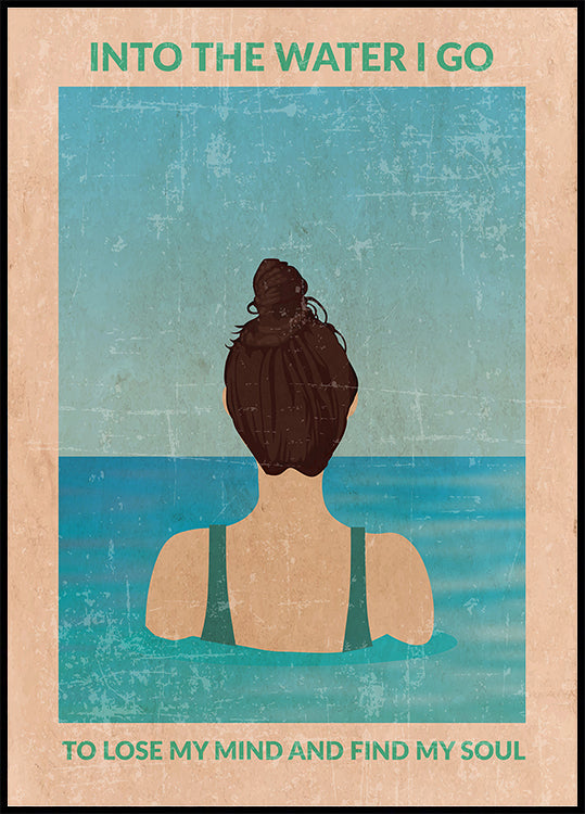 In het water standaard muurkunst