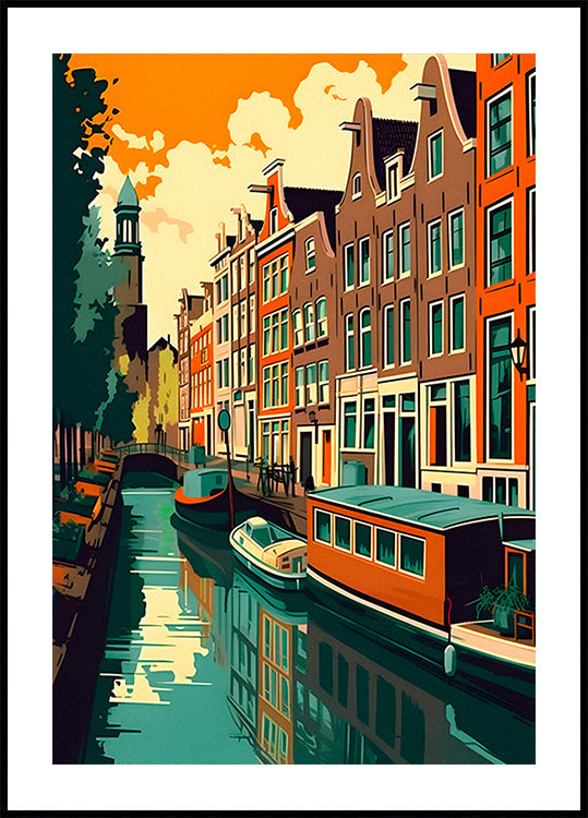 Poster Amsterdams Grachtenhuis