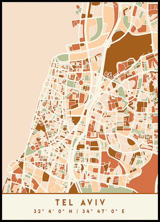 Zwarte kaarten aardetinten 87 poster