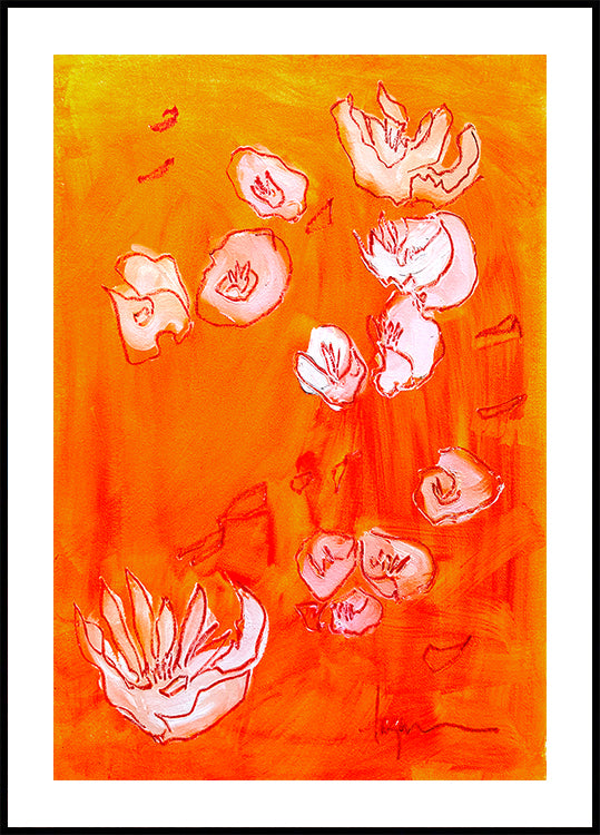 Dreamgarden6 okerkleurige poster