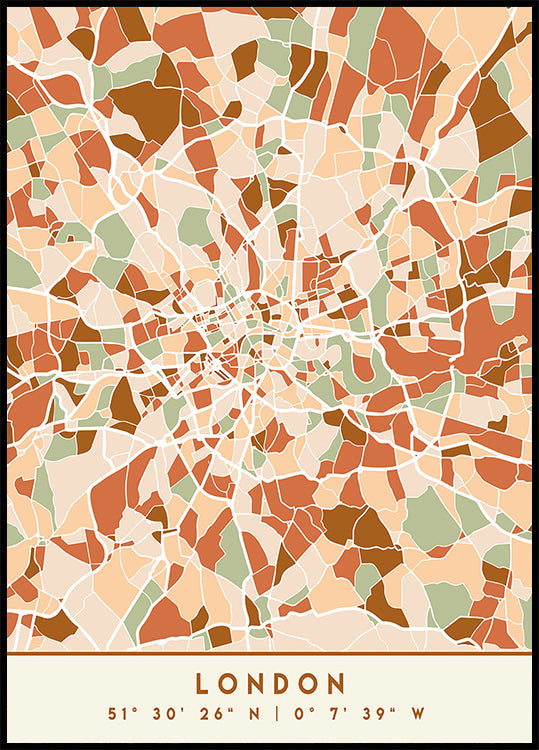 Zwarte kaarten aardetinten 41 poster