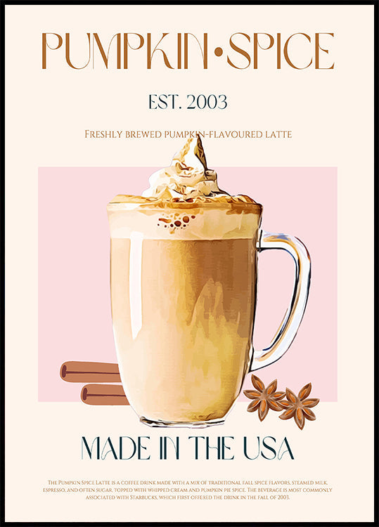 Herfst Latte Delight-poster
