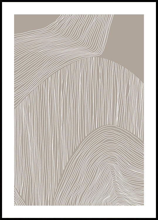 Abstracte organische lijnen poster