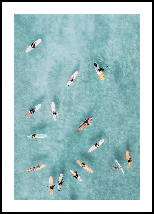Surfers op zee nr. 2 poster