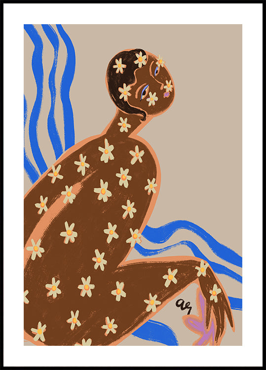 Bloeiende Daisy-poster