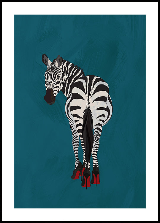 Zebra hakken Poster