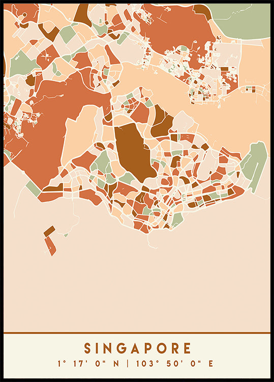 Zwarte kaarten aardetinten 81 poster