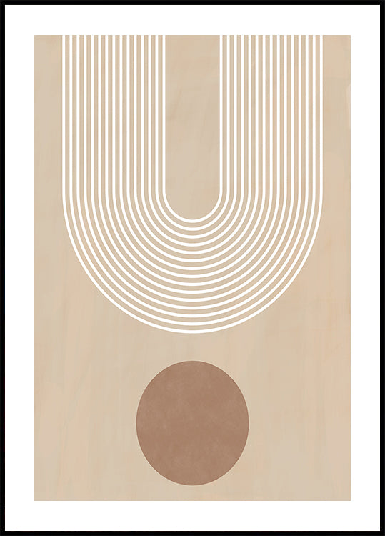 Beige boogposter
