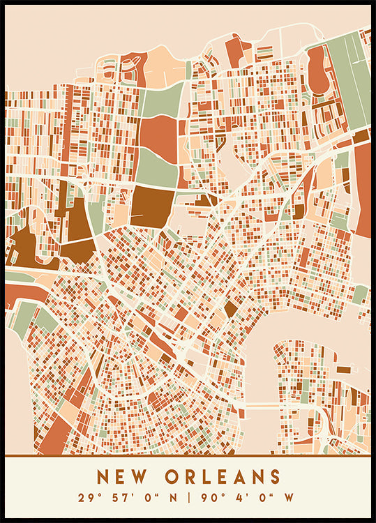 Zwarte kaarten aardetinten 60 poster
